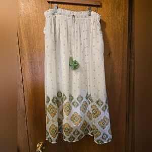 JW Style Skirt Size L Boho With Tassels